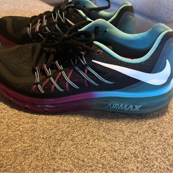 Nike Air Max 2015 Black Purple Clearwater Running Shoes - Picture 1 of 7